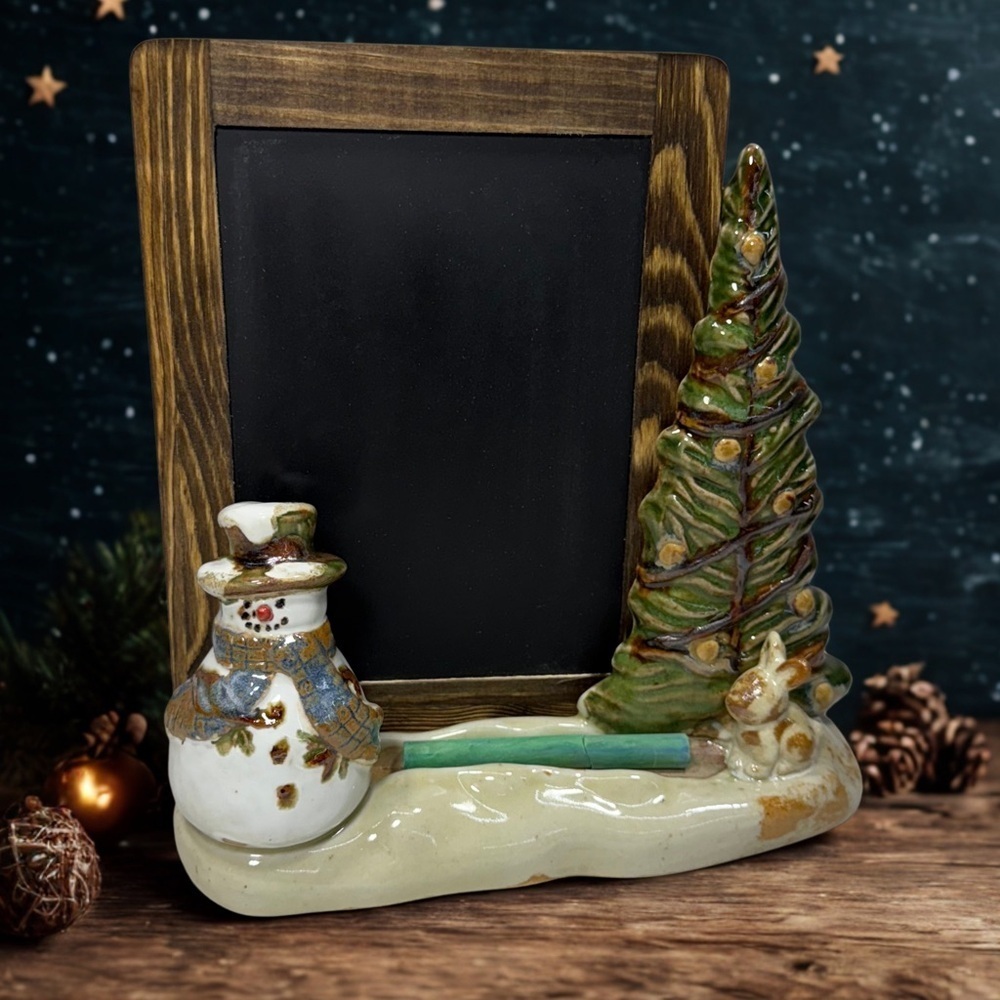 St. Nicholas Square Forest Friends Christmas Chalkboard Holder